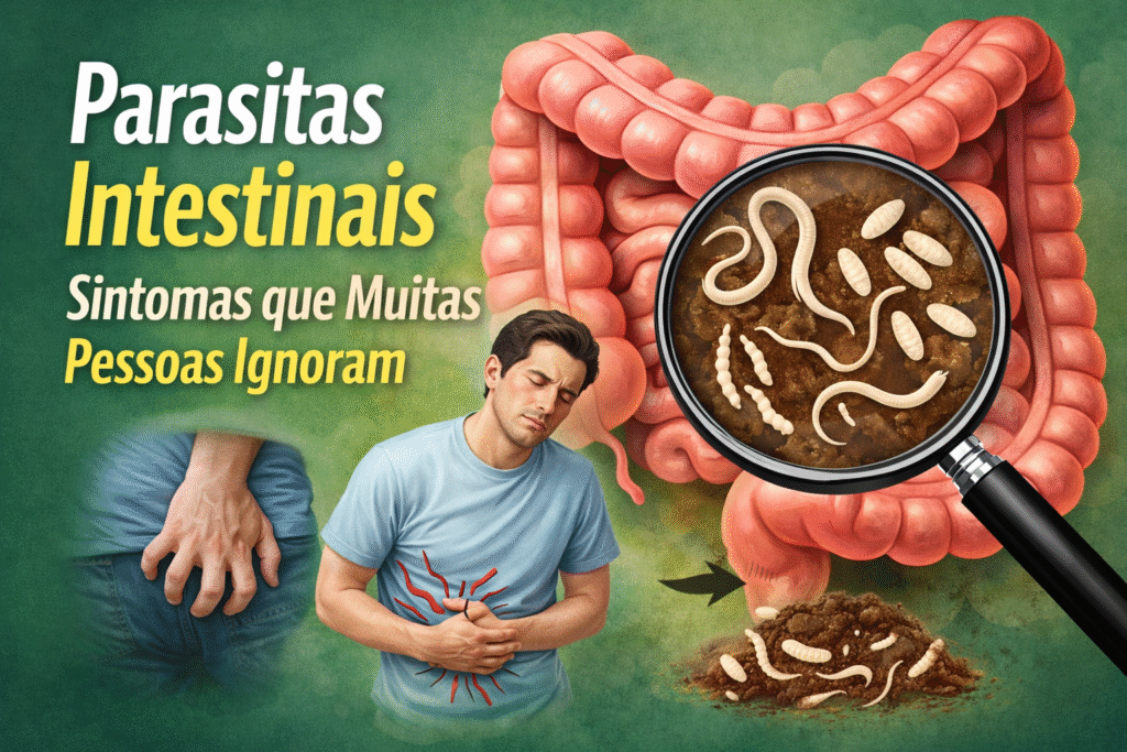 Parasitas intestinais e sintomas que muitas pessoas ignoram como dor abdominal e coceira anal