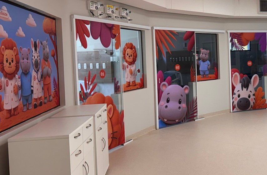 Nova Emergência Pediátrica do Hospital do Círculo em Caxias do Sul, com ambientes acolhedores e estruturas modernas para atendimento infantil.