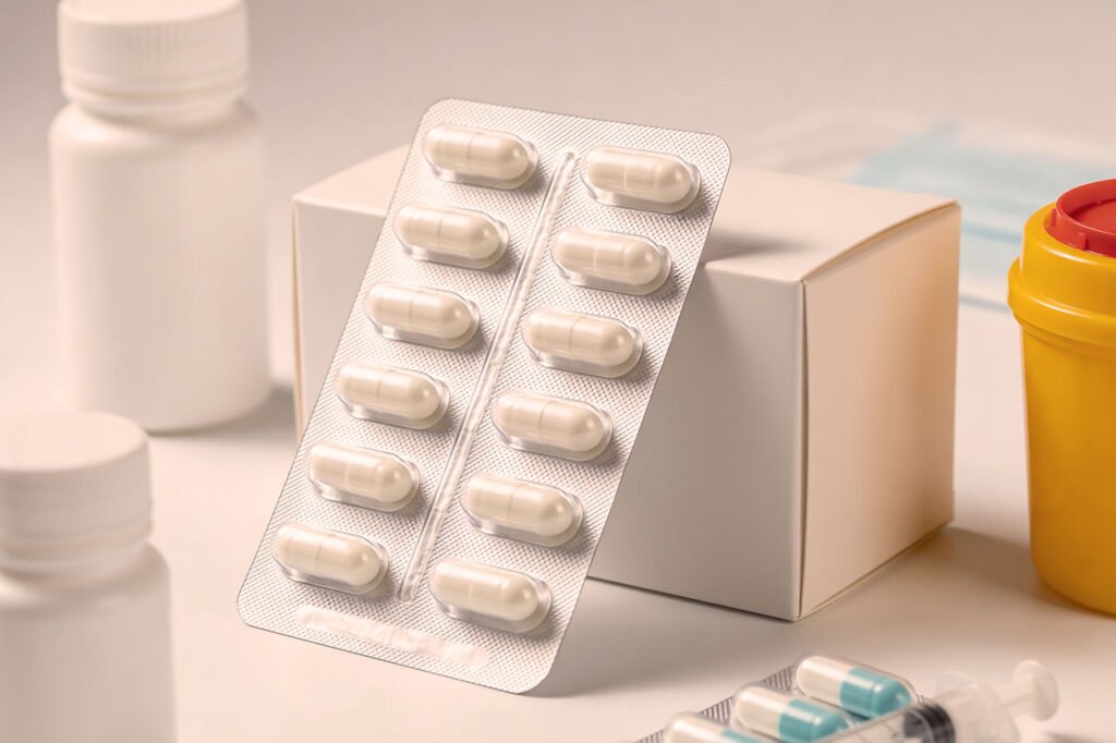 Farmacêutica investindo em branding e comunicação de saúde.